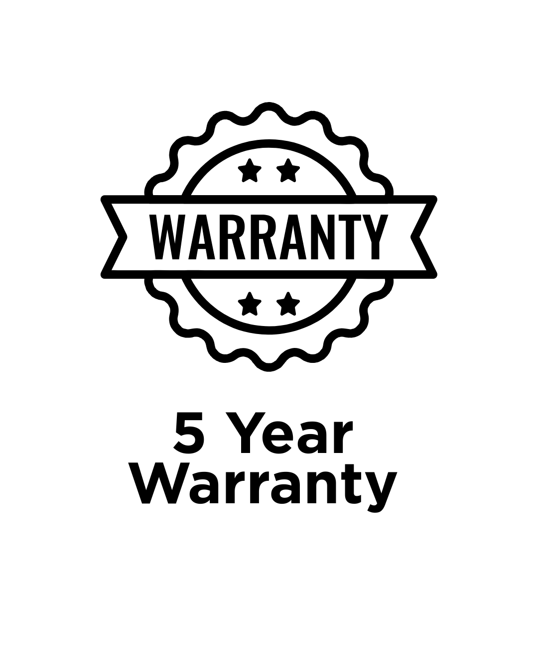5 Year Warranty