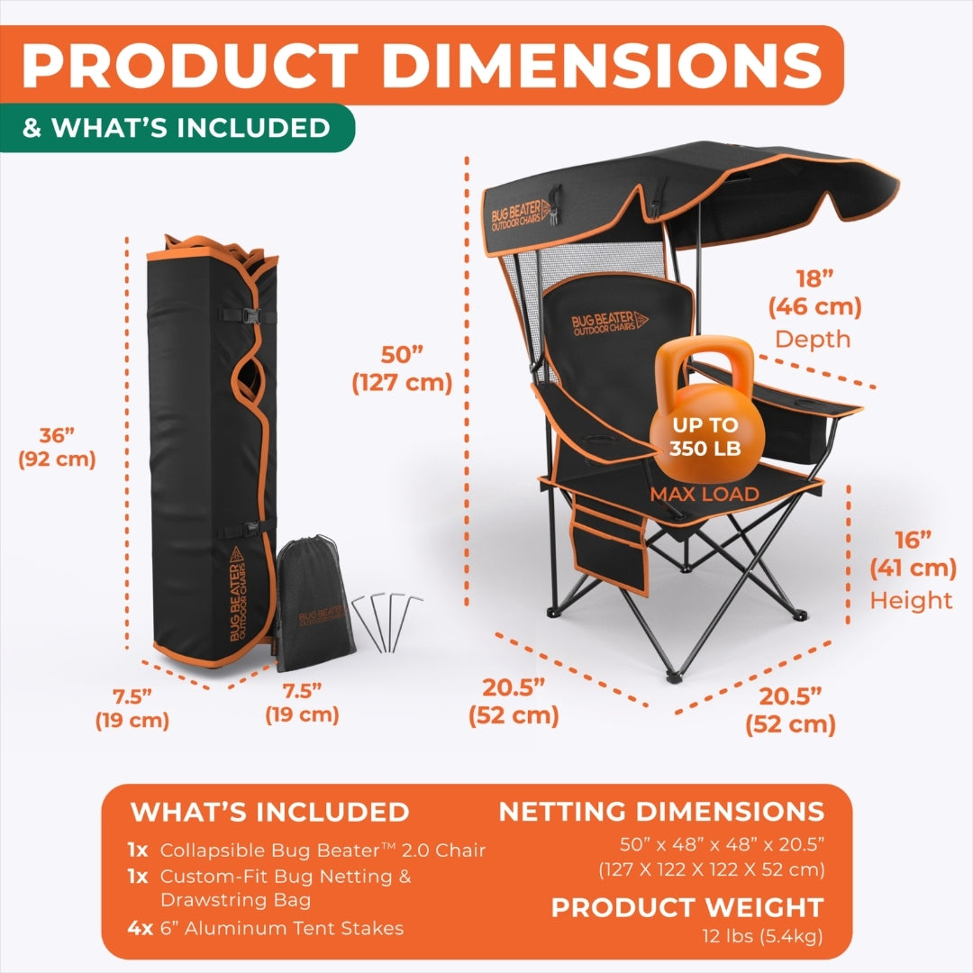 The Bug Beater 2.0 Product Dimensions