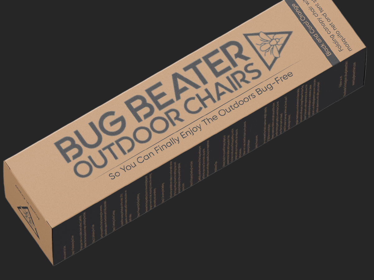 Image displaying a 3D mockup of the packaging for the Bug Beater 2.0.